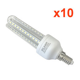 Ampoule E14 Led Lynx 12w 220v 360° Cfl - Pack De 10 - Blanc Neutre 4000k - 5500k - Silamp