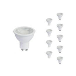 Ampoule Led Gu10 8w 220v Par16 Cob (pack De 10) - Blanc Neutre 4000k - 5500k - Silamp