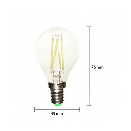 Ampoule E14 Led Filament 6w 220v G45 Cob 360° - Blanc Neutre 4000k - 5500k - Silamp