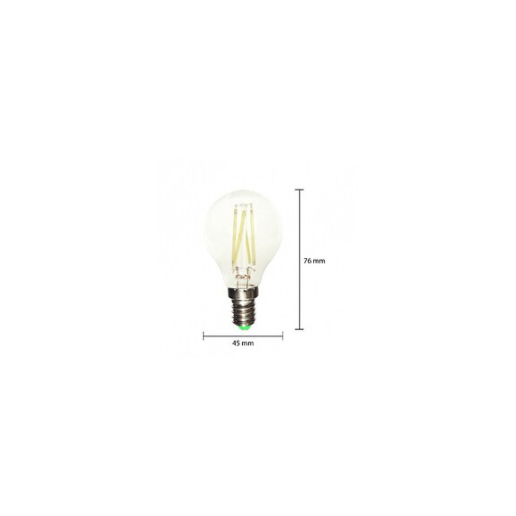 Ampoule E14 Led Filament 6w 220v G45 Cob 360° - Blanc Neutre 4000k - 5500k - Silamp