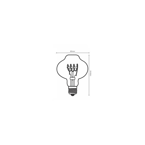 Ampoule E27 Led Filament Dimmable 4w G80 Lanterne - Blanc Chaud 2300k - 3500k - Silamp