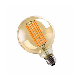 Ampoule E27 Led Filament 6w 220v Cob G95 360° Globe Fumé - Blanc Chaud 2300k - 3500k - Silamp