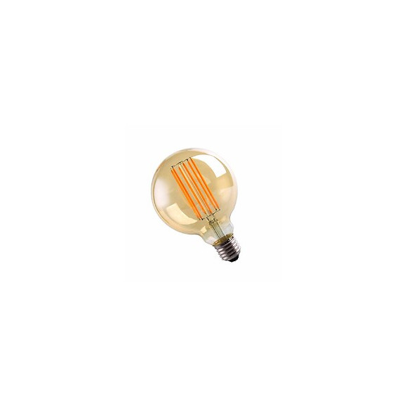 Ampoule E27 Led Filament 6w 220v Cob G95 360° Globe Fumé - Blanc Chaud 2300k - 3500k - Silamp