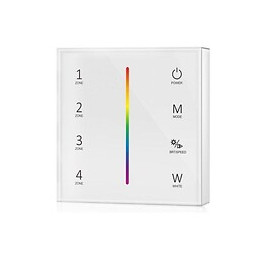 Variateur Tactile Rgb Rf En Saillie 4 Zones - Blanc - Silamp