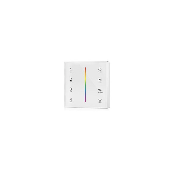 Kit Variateur Tactile Rgb Sans Fil 4 Zones Et Dimmer Rf - Blanc - Silamp