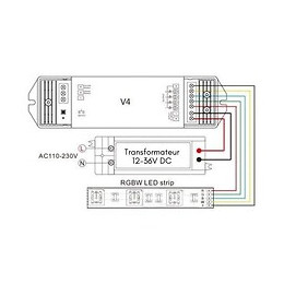 Dimmer Rf Pour Ruban Led 12v/24v - Blanc - Silamp