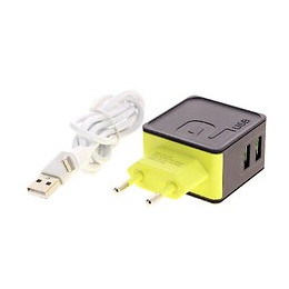 Adaptateur Secteur Universel 2 Ports Usb 2.4a + Câble Iphone - Blanc - Silamp