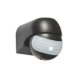 Détecteur De Mouvement Étanche 180° Ip54 Noir - Silamp