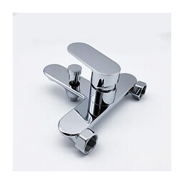 Robinet Mitigeur De Baignoire Chrome Arrondi + Pomme De Douche - Silamp