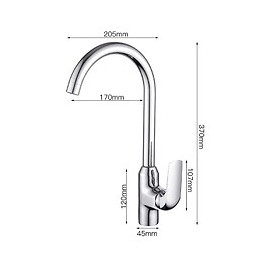 Robinet Mitigeur Cuisine Chrome Orientable - Silamp