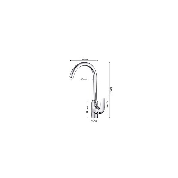 Robinet Mitigeur Cuisine Chrome Orientable - Silamp