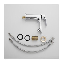 Robinet Mitigeur Salle De Bain Chrome Carré - Silamp