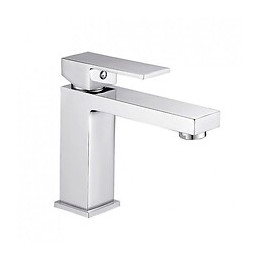 Robinet Mitigeur Lavabo Salle De Bain Inox Carré - Silamp