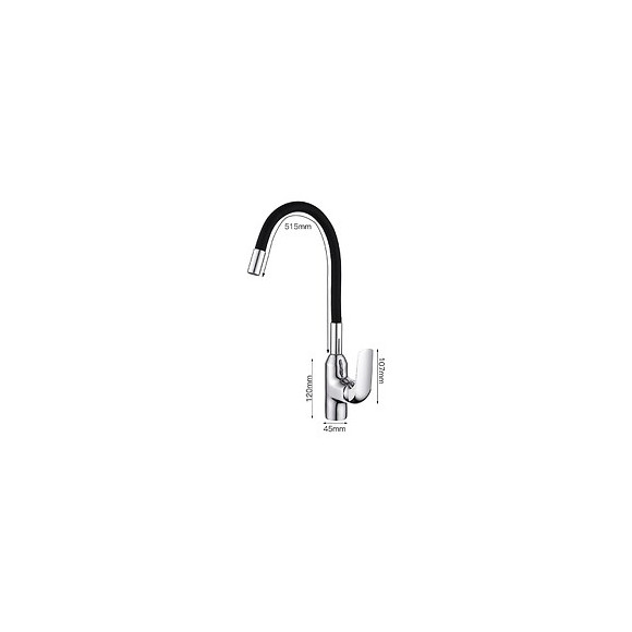 Robinet Mitigeur Cuisine Flexible Orientable Noir - Silamp