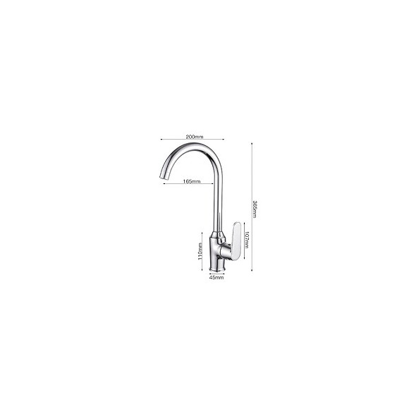 Robinet Mitigeur Cuisine Inox Orientable - Silamp