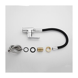 Robinet Mitigeur Cuisine Flexible Noir Orientable - Silamp