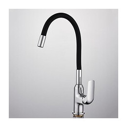 Robinet Mitigeur Cuisine Flexible Orientable Noir - Silamp