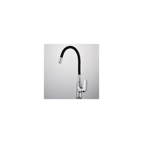 Robinet Mitigeur Cuisine Flexible Orientable Noir - Silamp