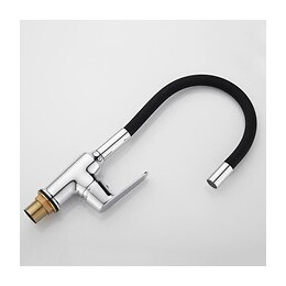 Robinet Mitigeur Cuisine Flexible Noir Orientable - Silamp