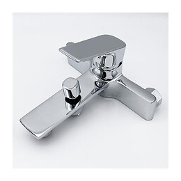 Robinet Mitigeur De Baignoire Inox Carré + Pomme De Douche - Silamp