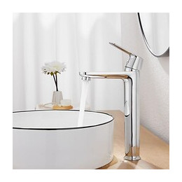 Robinet Mitigeur Lavabo Haut Inox Arrondi - Silamp