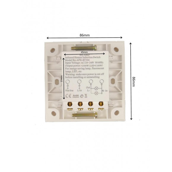 Détecteur De Mouvement Encastrable 6m 110° 220v - Silamp