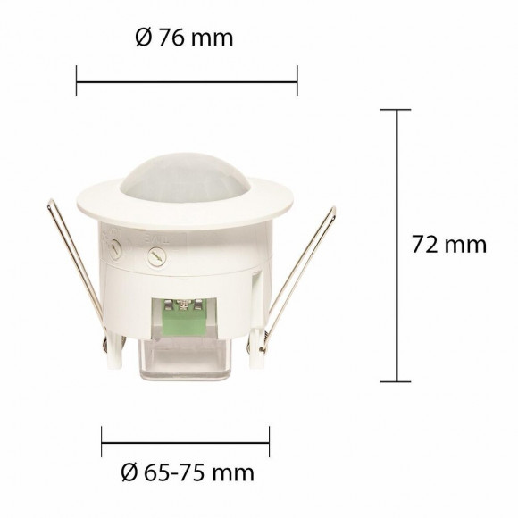Détecteur De Mouvement Encastrable 6m 360° 220v - Silamp