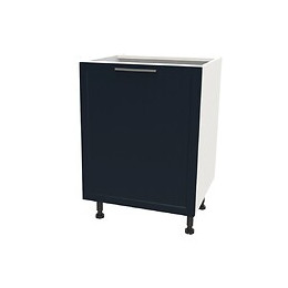 Meuble Bas De Cuisine 1 Porte - Frost 60cm / Blanc & Bleu Nuit