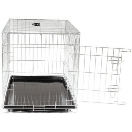 Vadigran Cage Metallique Pliable Classic - 91 X 61 X 66 Cm - Argent - Pour Chien