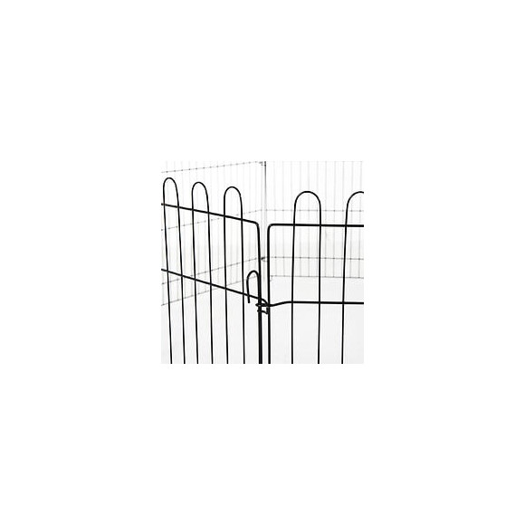 Parc Enclos Pour Chiens Chiots Animaux Domestiques Diamètre 158 Cm 8 Panneaux 71l X 61h Cm Noir