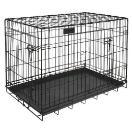 Riga Cage Pliable Chiens Gm - L 91 X L 58 X H 66 Cm - Grands Chiens - Noir