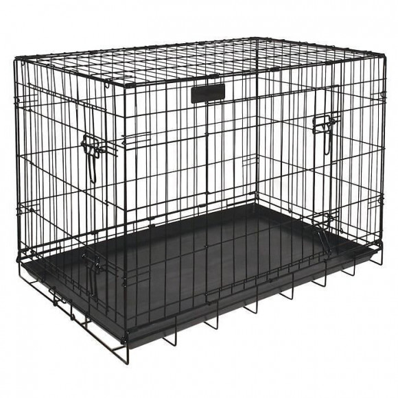 Riga Cage Pliable Chiens Gm - L 91 X L 58 X H 66 Cm - Grands Chiens - Noir