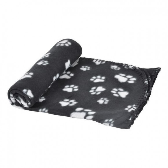 Plaid Pattou En Polyester - 100x70 Cm - Noir - Pour Chien