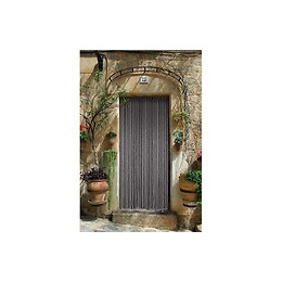 Rideau De Porte En Corde Tressée Coton Gris 90 X 200 Cm