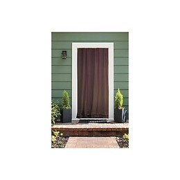 Rideau De Porte Moustiquaire En Toile Camel 140 X 225 Cm