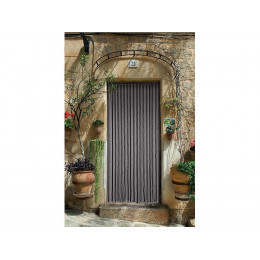 Rideau De Porte En Corde Tressée Coton Gris 90 X 200 Cm