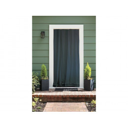 Rideau De Porte Moustiquaireen Toile Gris Ardoise 140 X 225 Cm