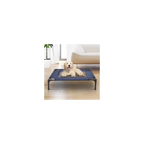 Lit Pour Chien Chat Lit De Camp Grand Confort Sur Pieds Tissu Oxford Textilène Micro-perforé 76l X 61l X 18h Cm Bleu Marine N