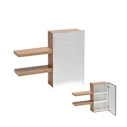 Armoire Miroir Lounge 2 Tablettes / Zebrano
