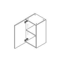 Meuble Haut De Cuisine 1 Porte - Frost 40cm / Blanc & Bleu Nuit