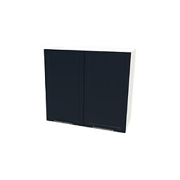 Meuble Haut De Cuisine 2 Portes - Frost 80cm / Blanc & Bleu Nuit