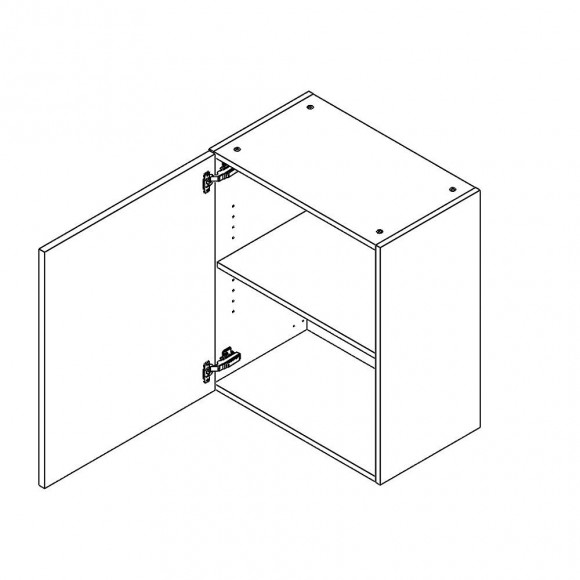 Meuble Haut De Cuisine 1 Porte - Frost 60cm / Blanc & Bleu Nuit