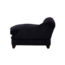 Méridienne Canapé Design Pour Chien Chat Avec Coffre De Rangement Sur Pied 57 X 34 X 36 Cm Noir Zébré