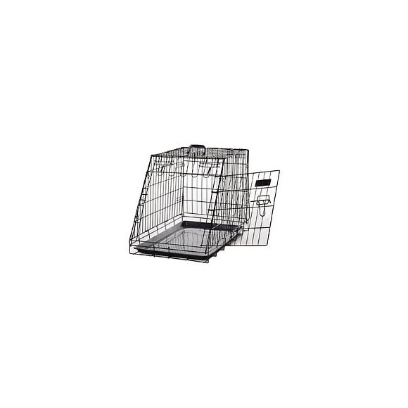 Cage De Transport Pour Chien Taille L Dim. 76l X 48l X 55h Cm Métal Noir