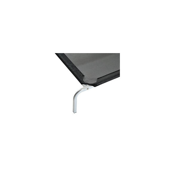 Lit Pour Chien Chat Xxl Grand Confort Sur Pieds Lit De Camp 130l X 80l X 20h Cm Textilène Micro-perforé Noir