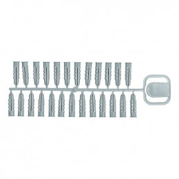 Cheville Grise Plx Multimateriaux 8 X 33mm Qte 125 Pc Grise