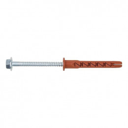 Cheville Plastique Pourossature Et Cadre W-ur F 10 Vis À Tête Hexagonale Et Fausse Rondelle, En Acier Zingué Qte 40 Pc