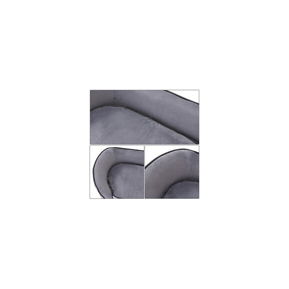 Canapé Chien Chat Sur Pied Style Graphique Contemporain Coussin Amovible Lavable Grand Confort + Pochette Rangement 68,5l X 40