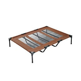 Lit Sur Pieds Xxl Pour Chien Chat Lit De Camp Animal 122l X 92l X 23h Cm Marron Clair