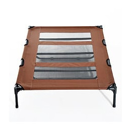 Lit Sur Pieds Xxl Pour Chien Chat Lit De Camp Animal 122l X 92l X 23h Cm Marron Clair